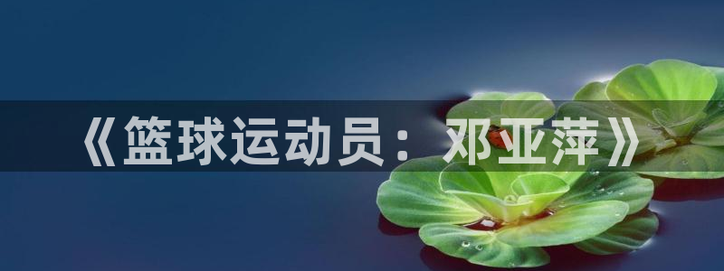 米兰体育官方正版app新能源：《篮球运动员：邓亚萍》