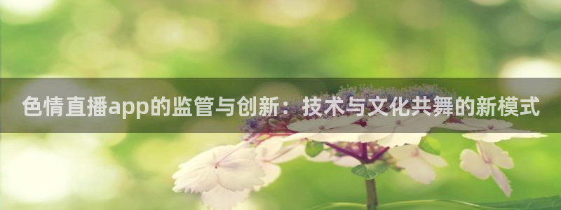 857体育赛事直播官网：色情直播app的监管与创新：技术与文化共舞的新模式